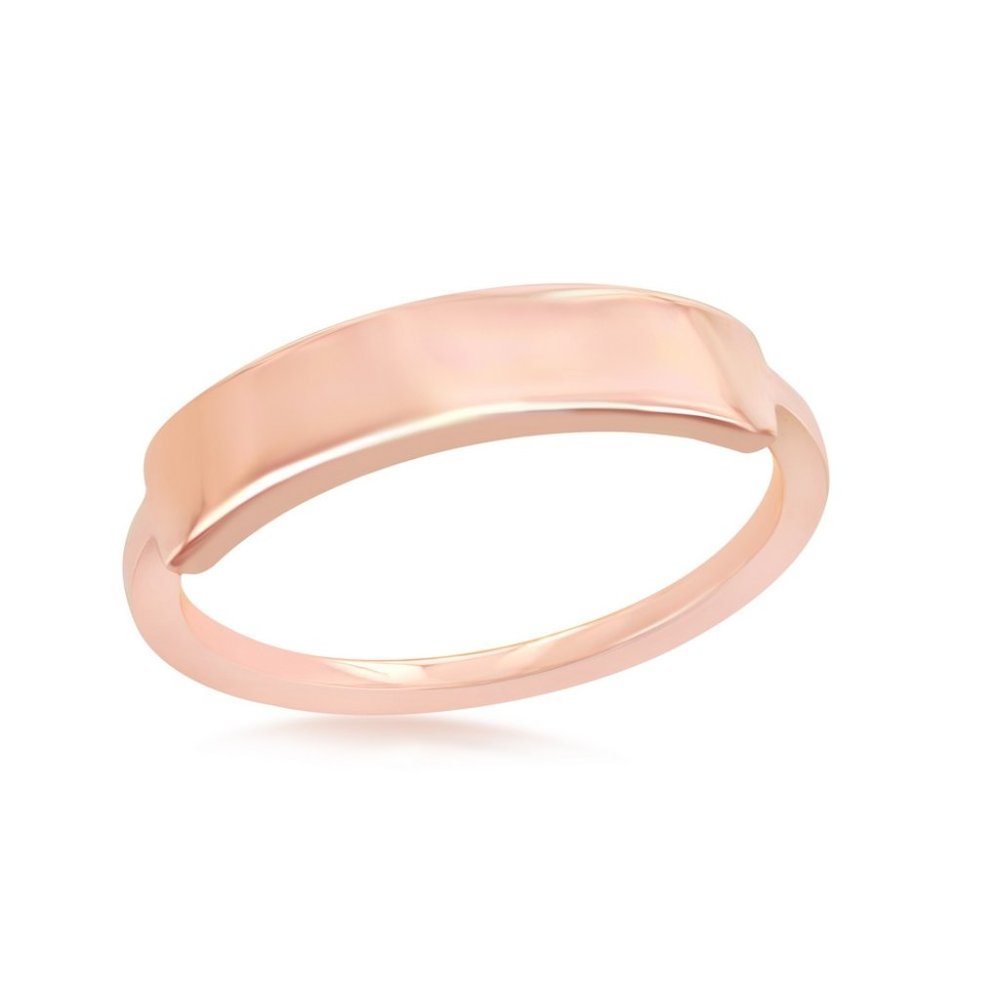 Rose Gold Plated Sterling Silver Engravable Ring